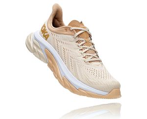 Hoka One One Clifton Edge Womens Road Running Shoes Almond Milk/Beige | AU-5921874